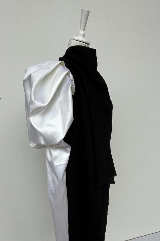 TWO TONE ASSYMETRICAL GOWN